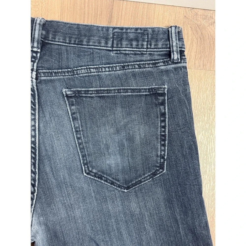 Banana Republic Jeans Mens‎ 33x32 Charcoal Gray Slim Straight Distressed Denim
